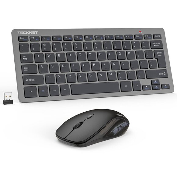 TECKNET Wireless Keyboard and Mouse Combo Mini Cordless Computer Keyboard - Picture 1 of 3